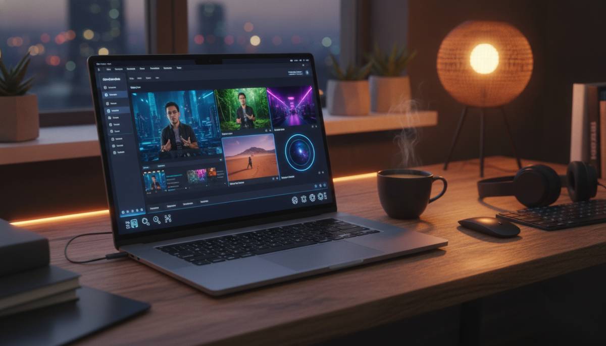 Экран ноутбука с открытым интерфейсом Modify Video API для генерации видео
