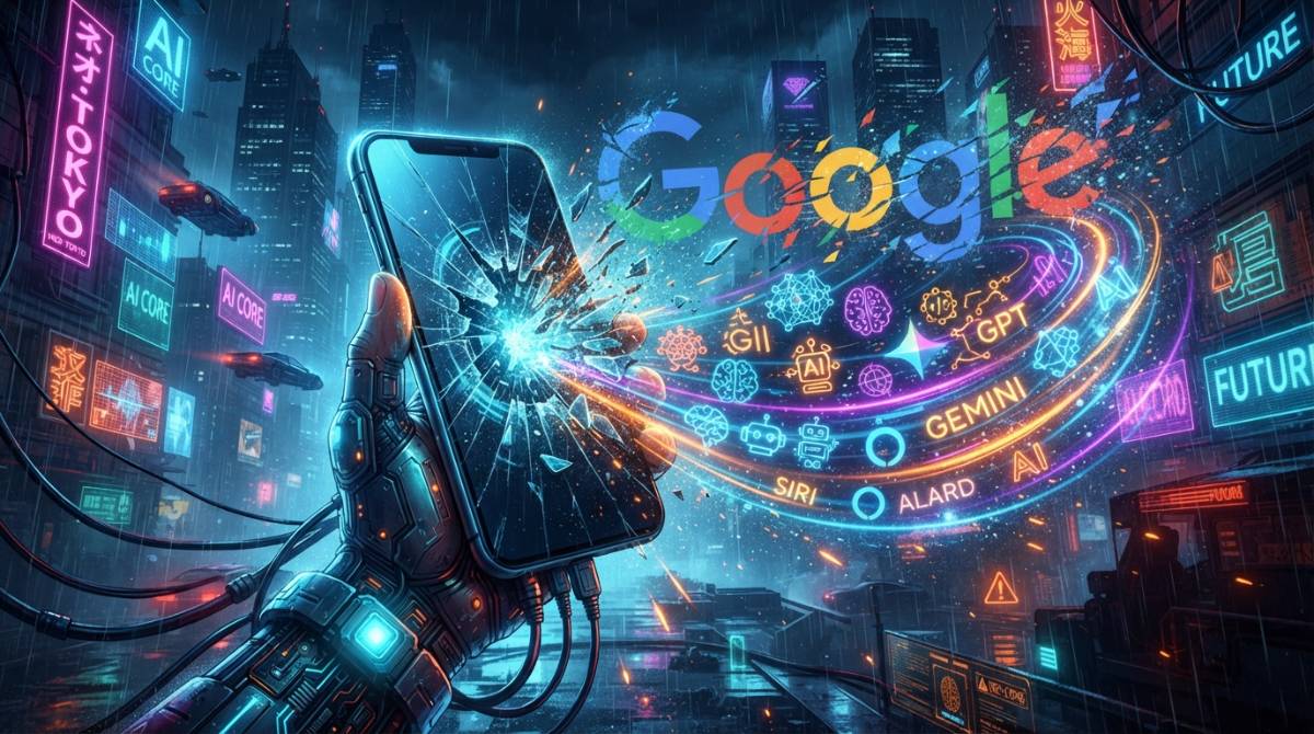 Иллюстрация смартфона, из которого вылетают иконки различных нейросетей, символизируя свободу разработчиков.