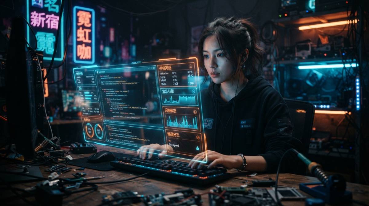 Программист анализирует метрики арендованных GPU на китайском облачном сервисе
