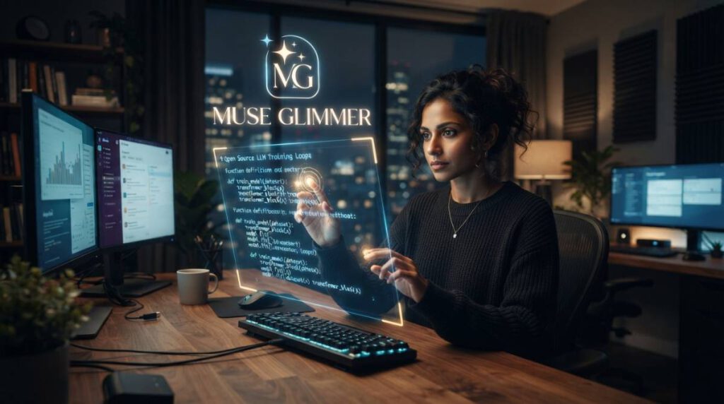 Иллюстрация применения open-source нейросетей и модели Meta Muse Glimmer в малом бизнесе