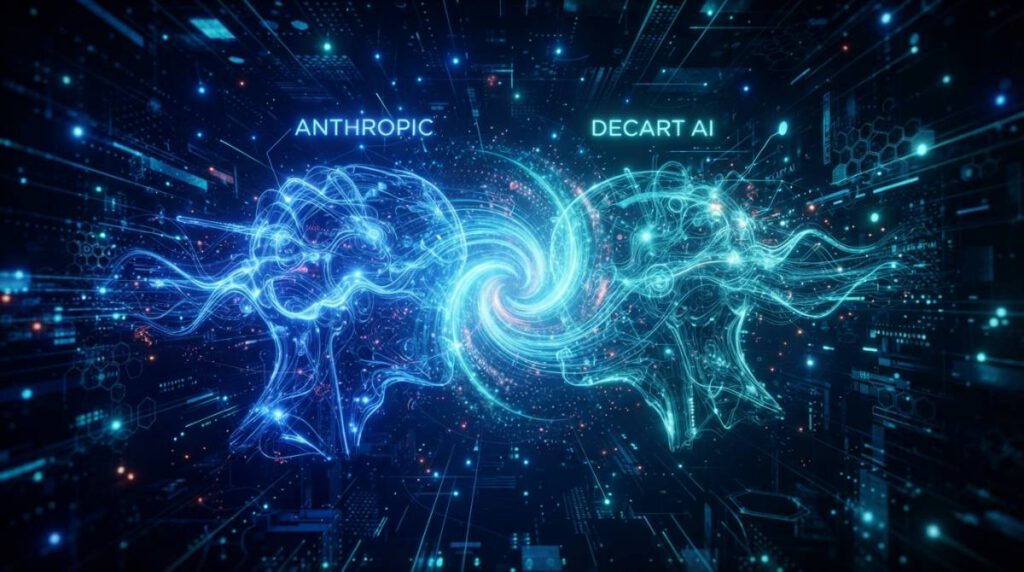 Концептуальное изображение объединения компаний Anthropic и Decart AI