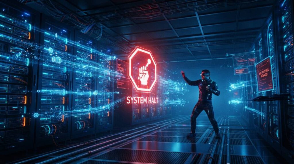 Иллюстрация паузы в процессах обучения ИИ-моделей компании OpenAI